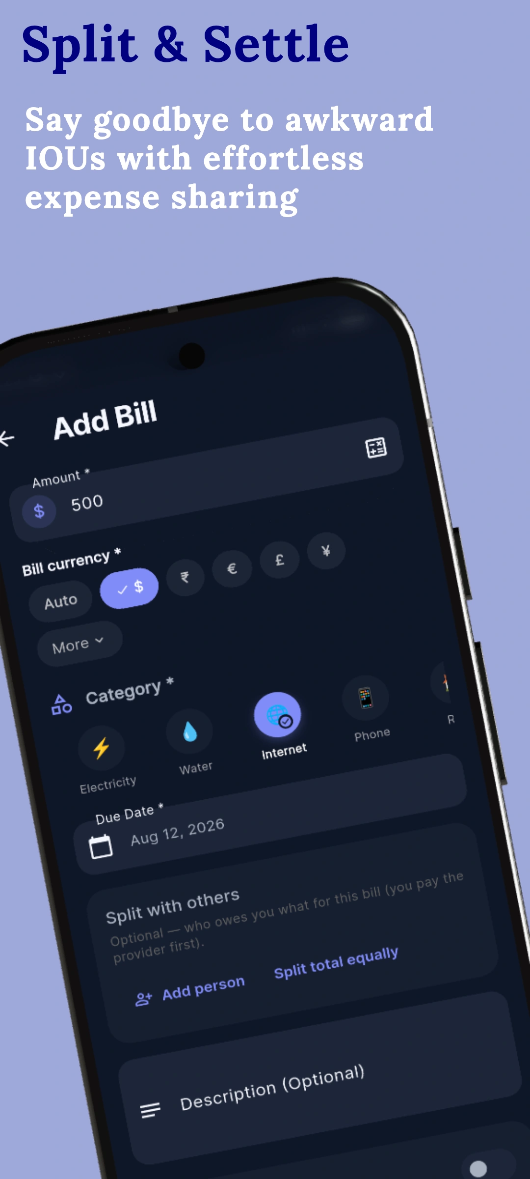 BillBuddy - Bills & Budget screenshot