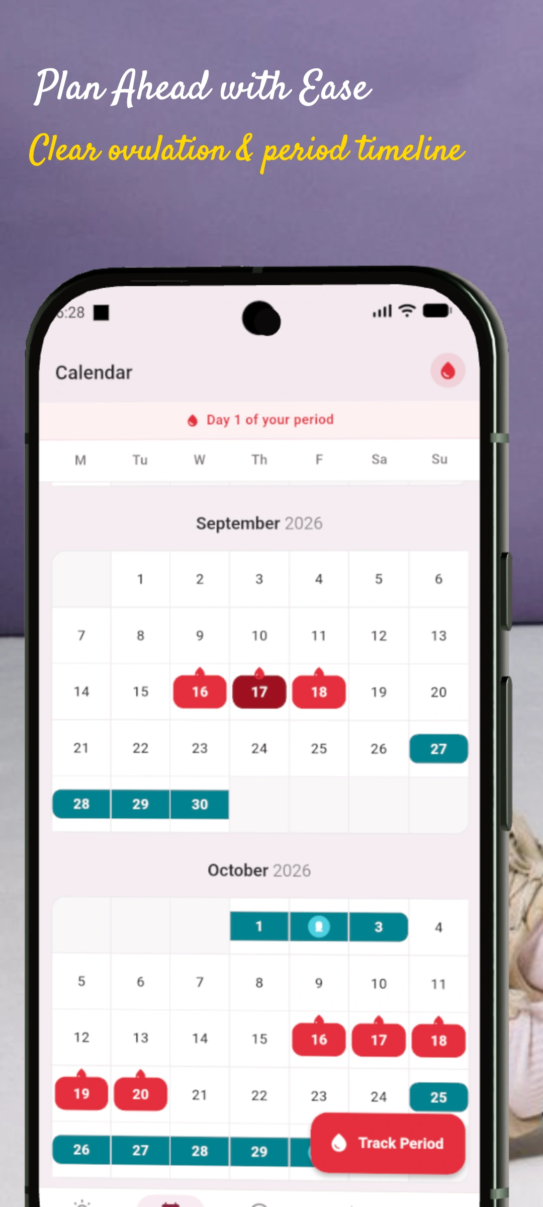 Savi: Period & Cycle Tracker screenshot