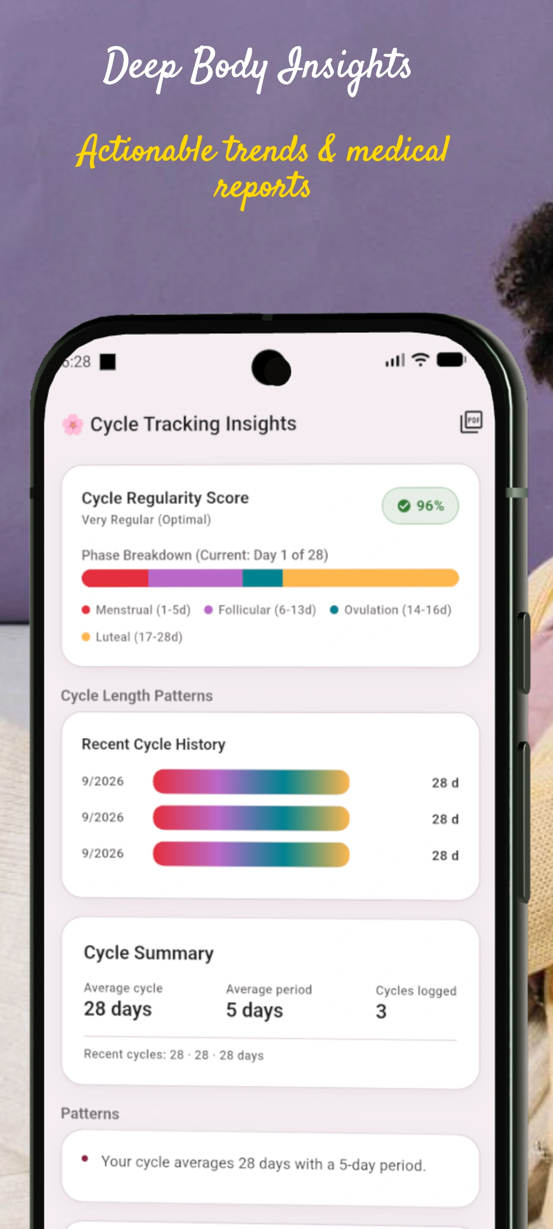 Savi: Period & Cycle Tracker screenshot